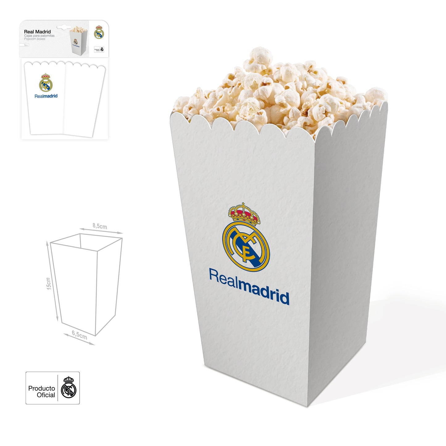REAL MADRID CAJA PARA PALOMITAS MASTERBRAND 3pcs