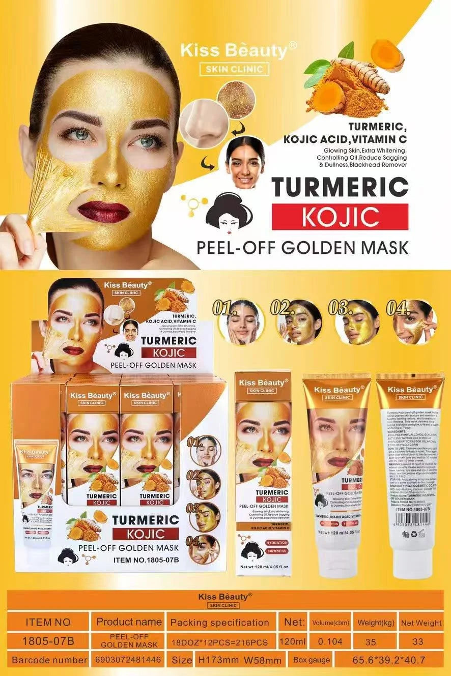 Mascarilla Peel off golden mask Cúrcuma Ácido Kojic