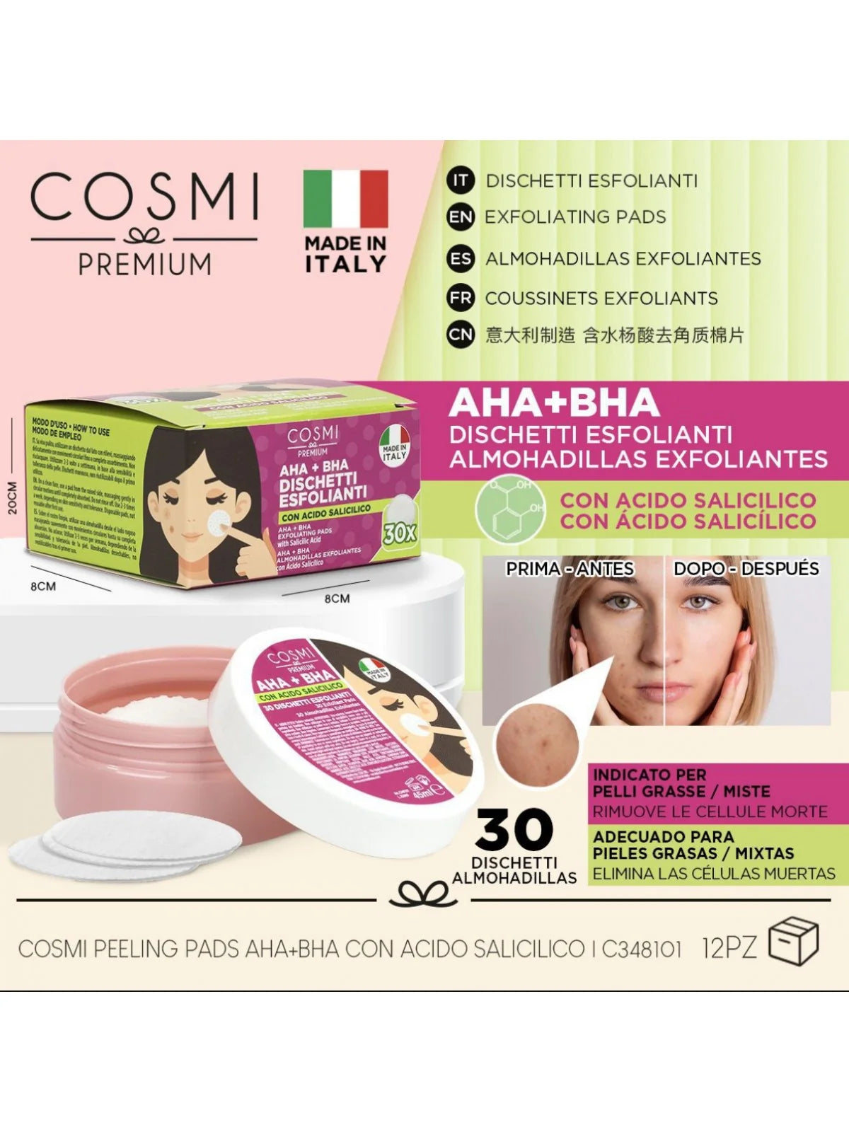 Almohadillas Exfoliantes con Ácido Salicílico