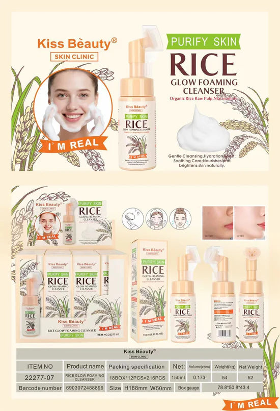 Limpiador Facial Espumoso con Arroz