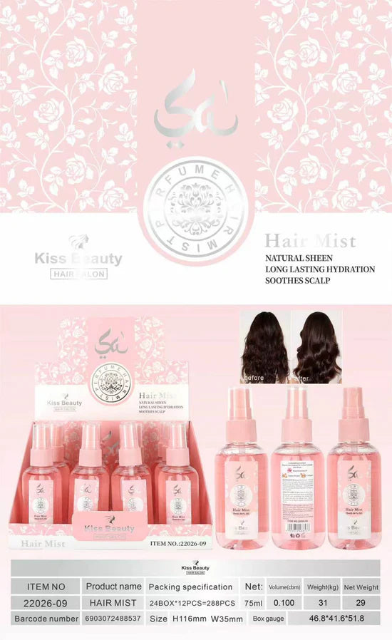 Bruma para Cabello Esencia Yara Kiss Beauty