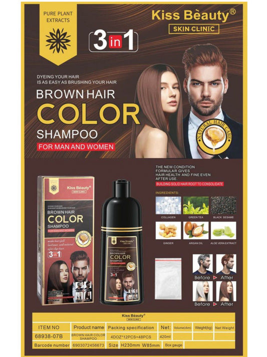 CHAMPÚ TINTE DE PELO 420ML KISS BEAUTY