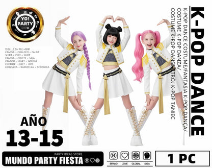 TRAJE GUERRERAS KPOP BLANCO