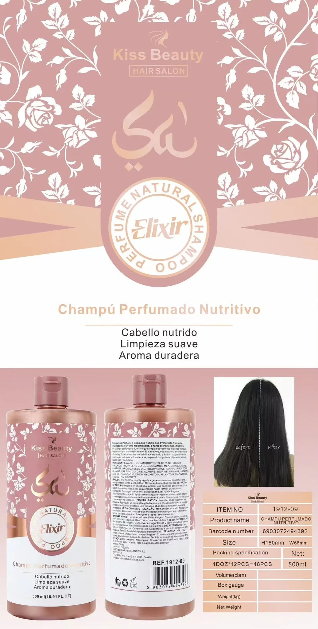 Champú Perfumado Yara Elixir 500ML