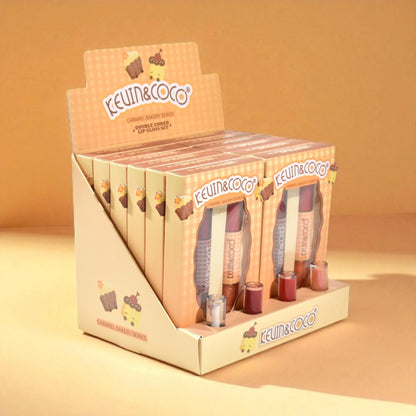 PACK DE BRILLO DE LABIOS DOBLE KEVIN & COCO