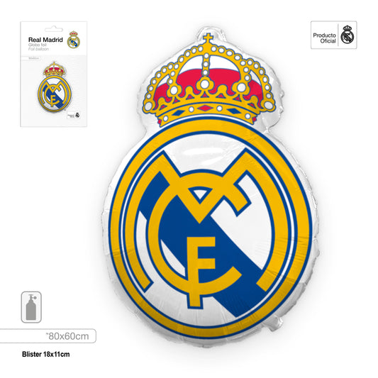 REAL MADRID GLOBO FOIL ESCUDO 80x60cm