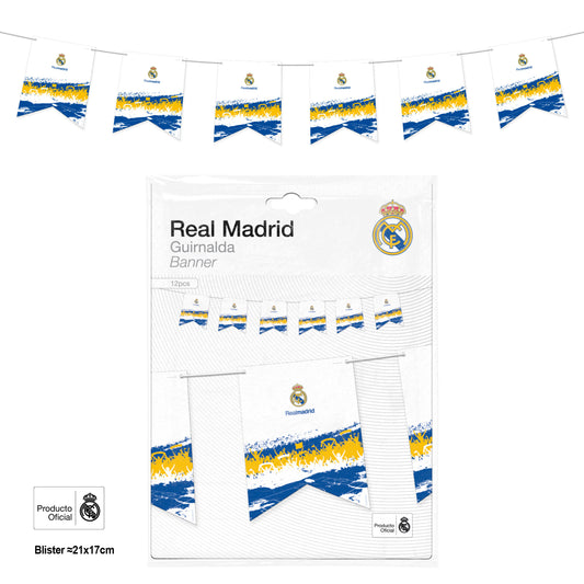 REAL MADRID GUIRNALDA BANDERIN AFICION 12pcs