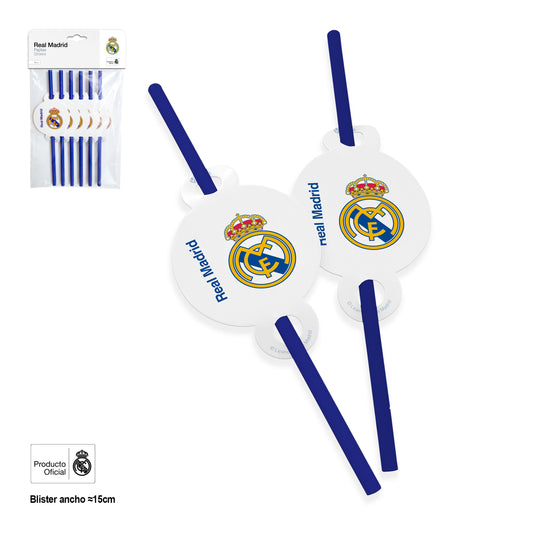 REAL MADRID PAJITAS AZULES ESCUDO 4pcs