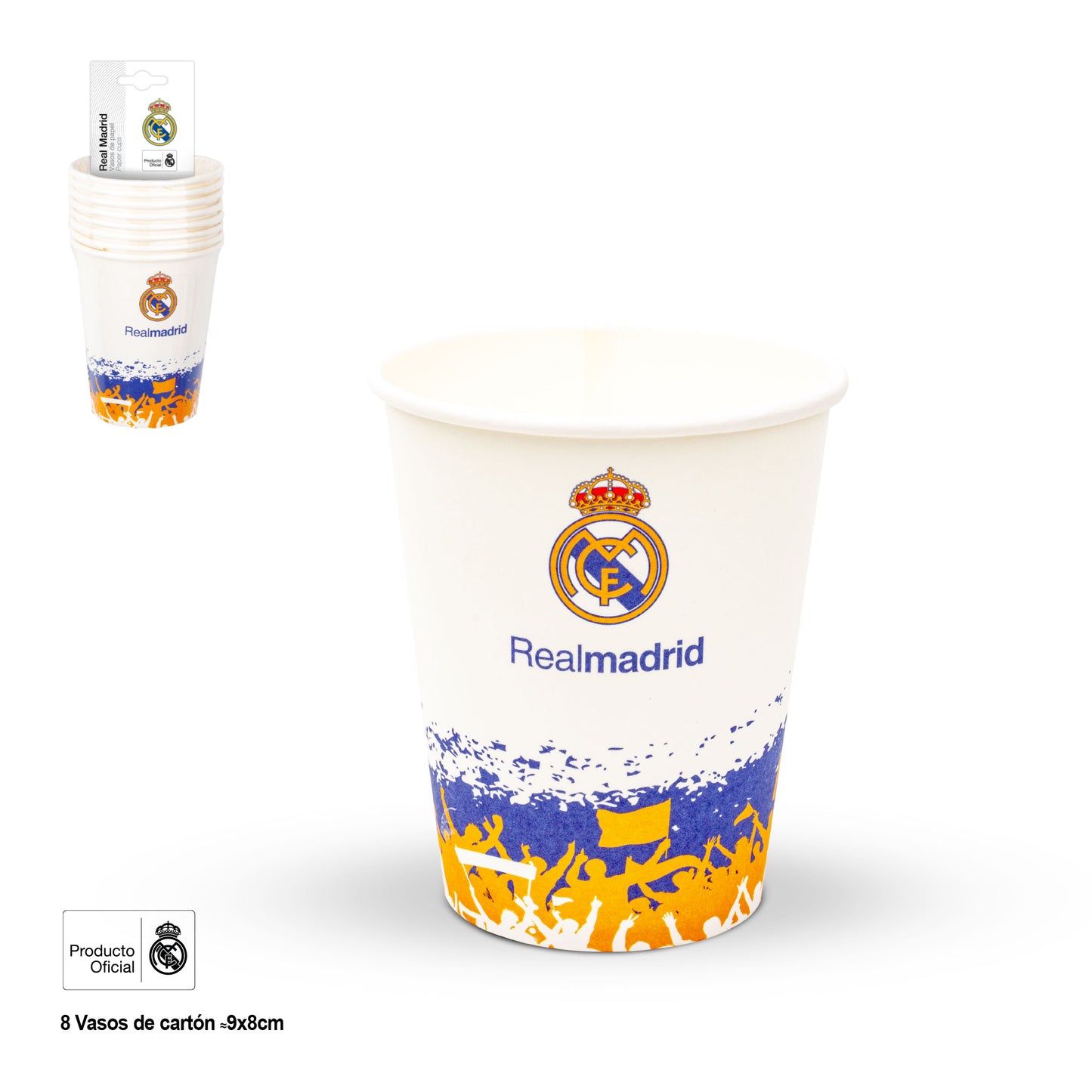 REAL MADRID VASO AFICION 8pcs