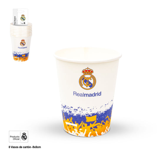 REAL MADRID VASO AFICION 8pcs