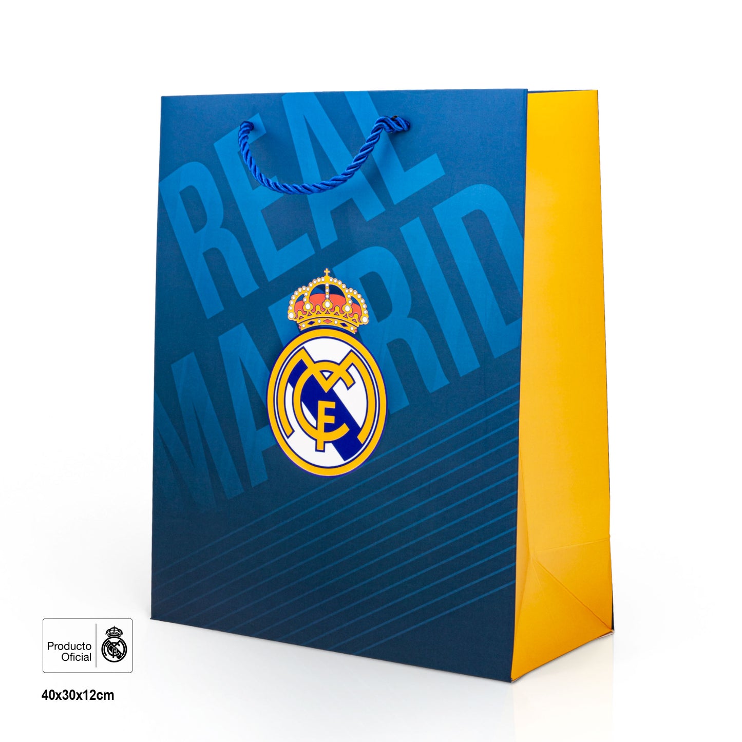 REAL MADRID BOLSA REGALO AZUL MARINO ESCUDO