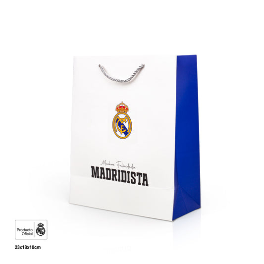 REAL MADRID BOLSA REGALO MUCHAS FELICIDADES MADRIDISTA