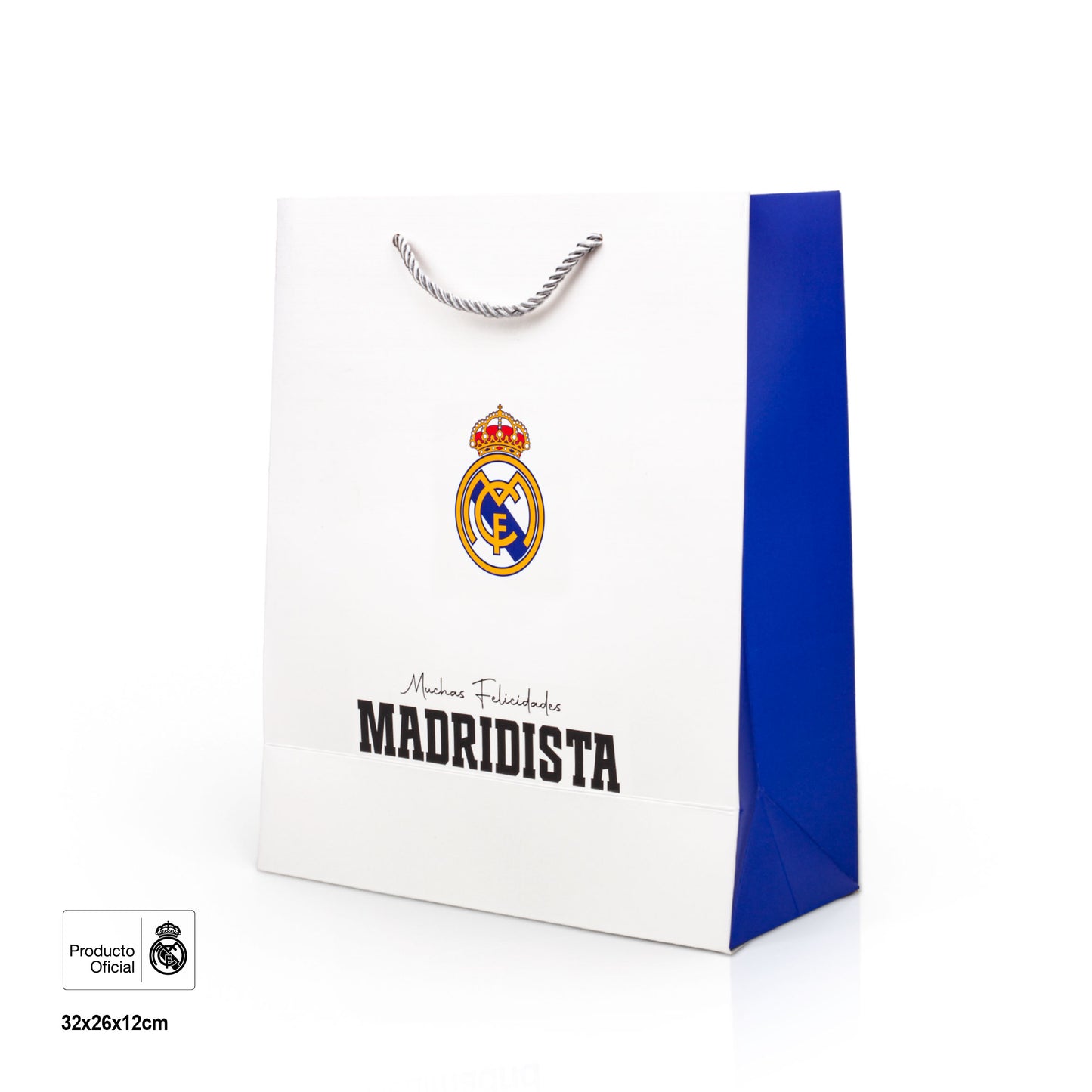 REAL MADRID BOLSA REGALO MUCHAS FELICIDADES MADRIDISTA
