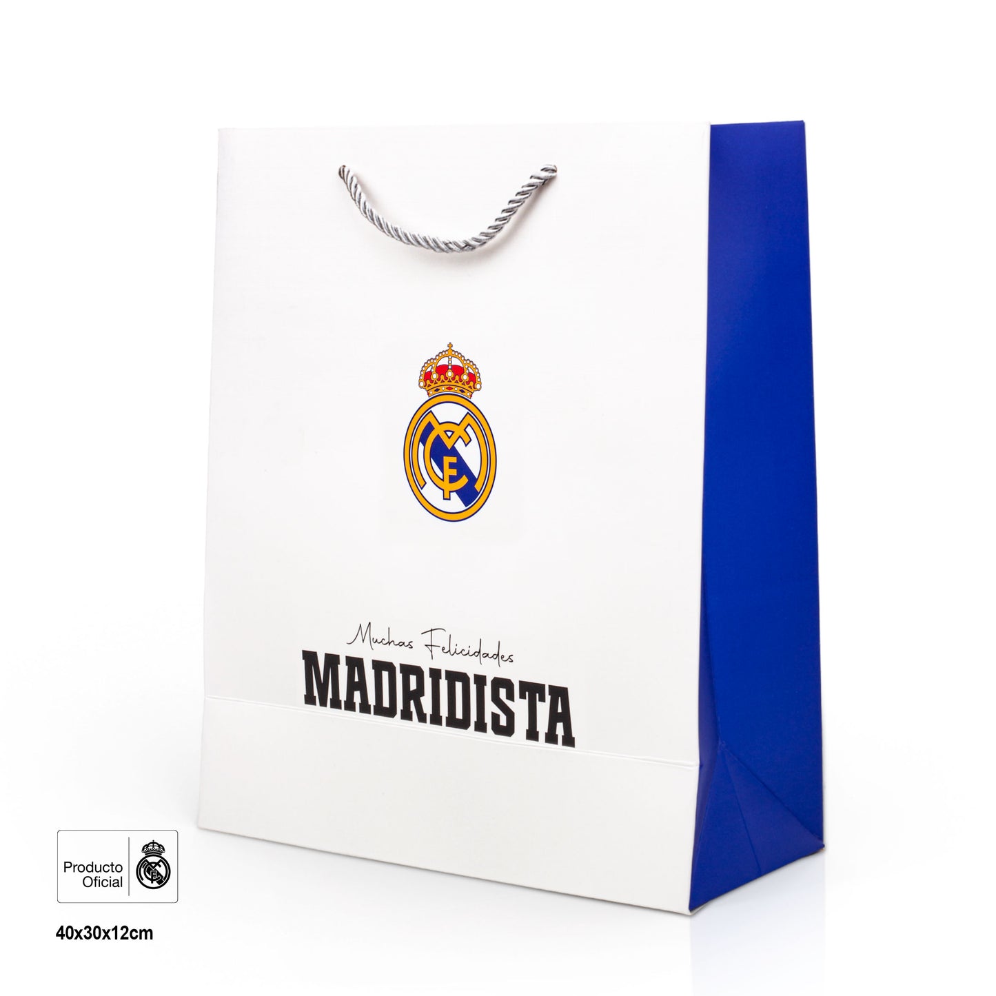 REAL MADRID BOLSA REGALO MUCHAS FELICIDADES MADRIDISTA