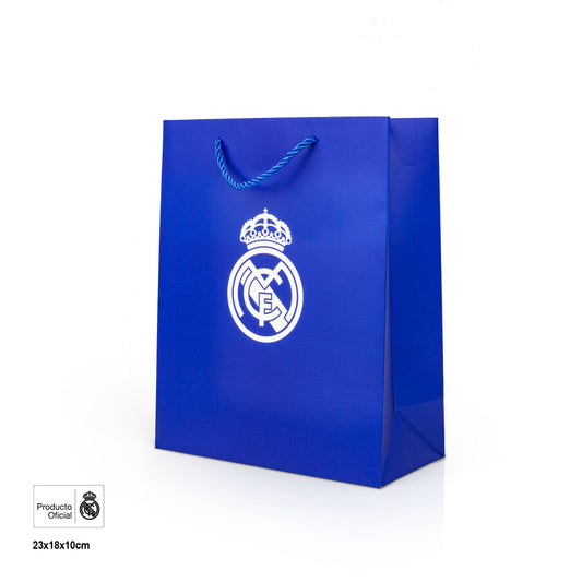 REAL MADRID BOLSA REGALO AZUL CORPORATIVO CON ESCUDO