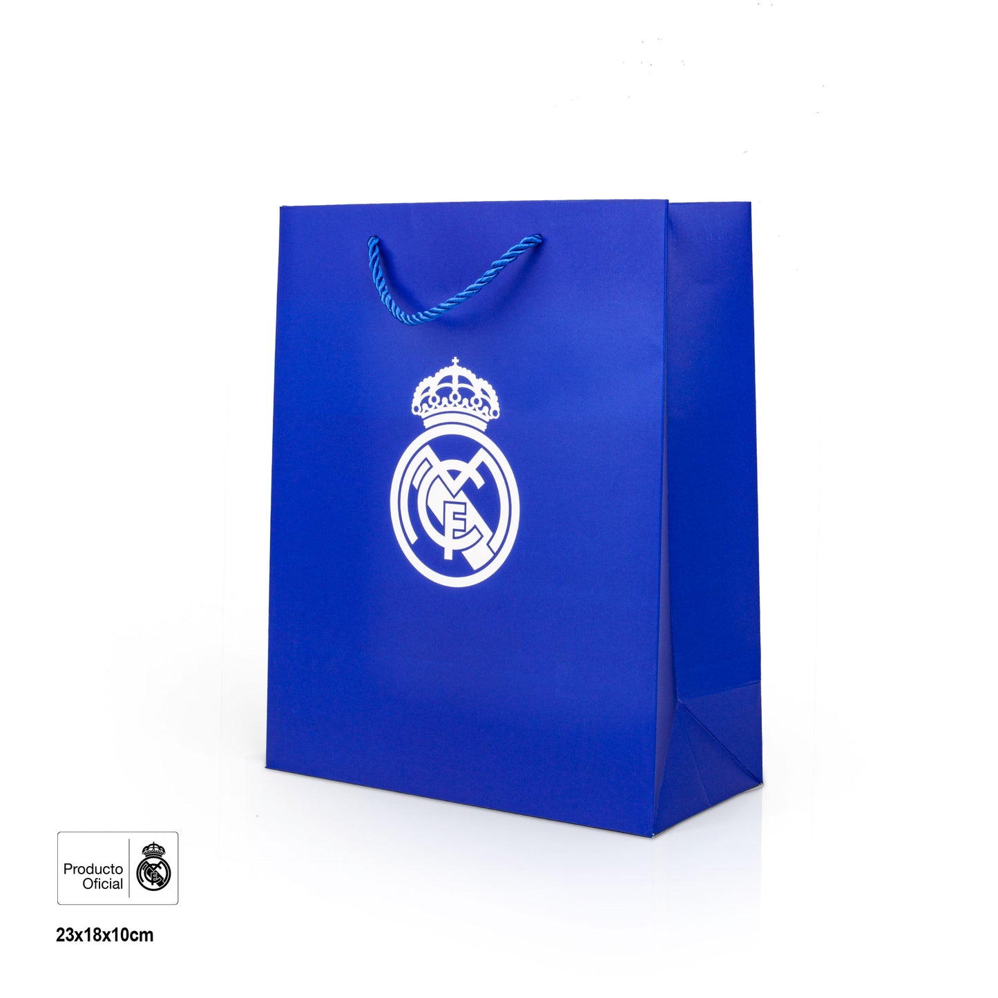 REAL MADRID BOLSA REGALO AZUL CORPORATIVO CON ESCUDO