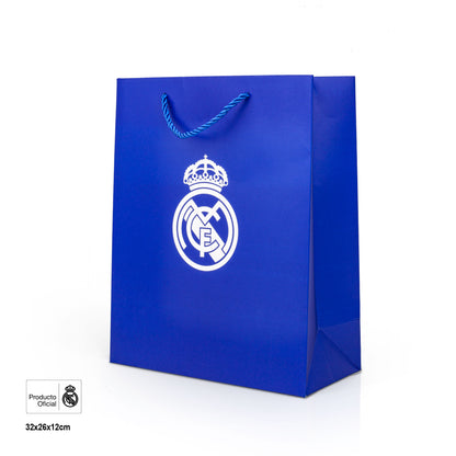 REAL MADRID BOLSA REGALO AZUL CORPORATIVO CON ESCUDO