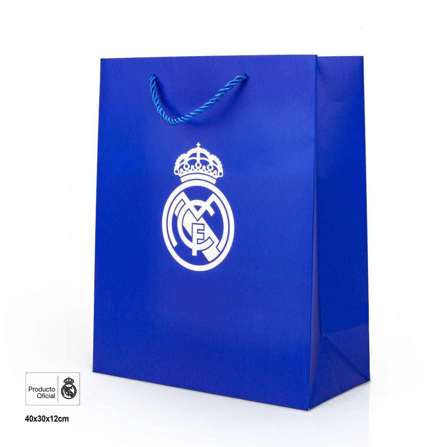 REAL MADRID BOLSA REGALO AZUL CORPORATIVO CON ESCUDO