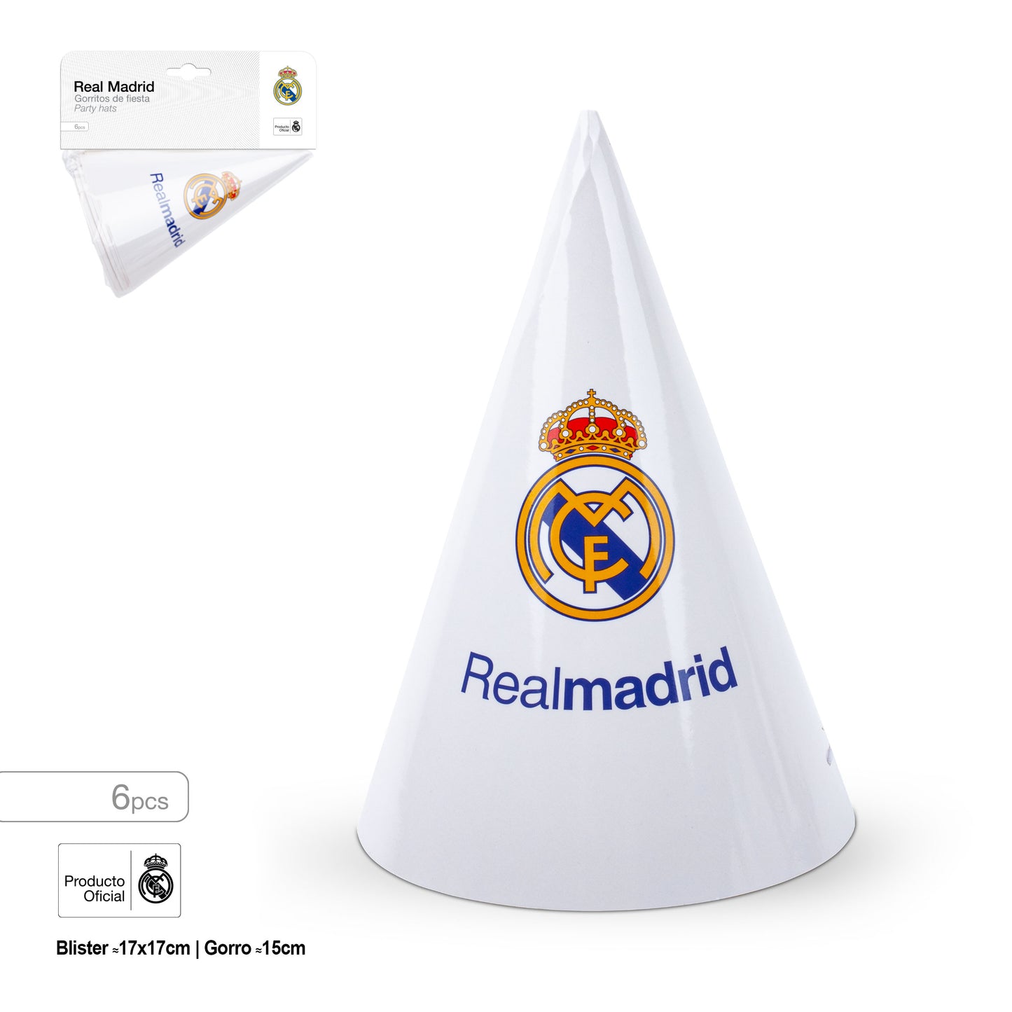 REAL MADRID GORRO DE FIESTA MASTER 15cm