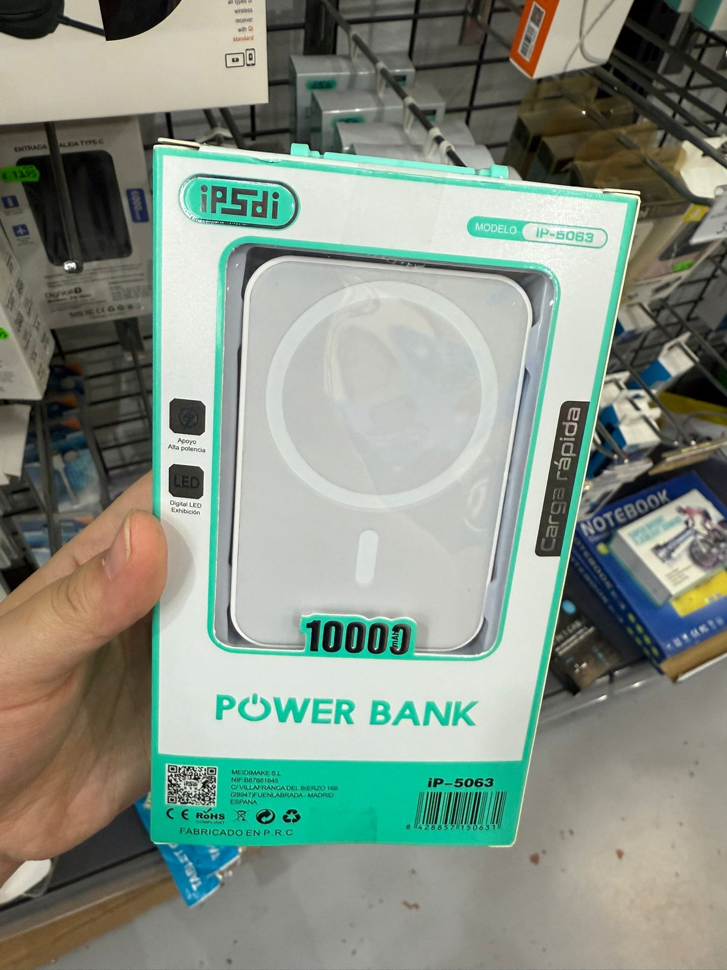 POWER BANK / CARGADOR PORTÁTIL INALÁMBRICO 10000MAH
