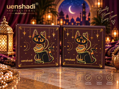 Pack 7 Páginas Uenshadi Maquillaje Profesional Gato Egipcio Colores Naturales Textura Sedosa para una Aplicación Suave y Uniforme