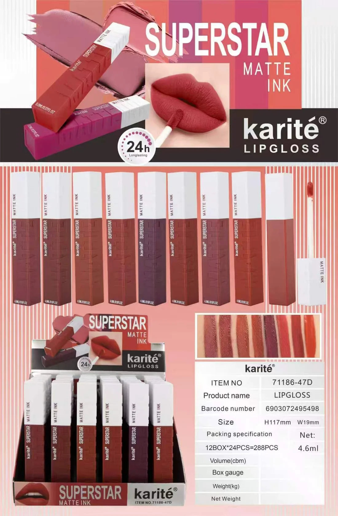Lip Gloss Matte Superstar 24H