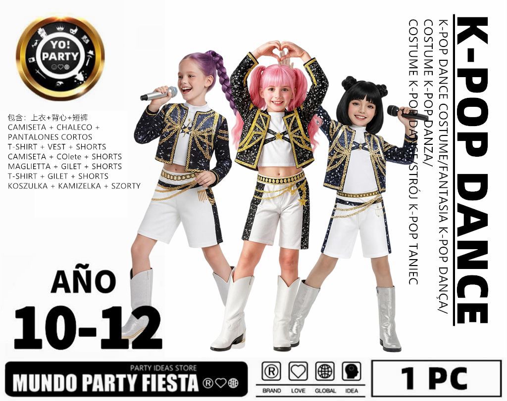 TRAJE LAS GUERRERAS KPOP NEGRO