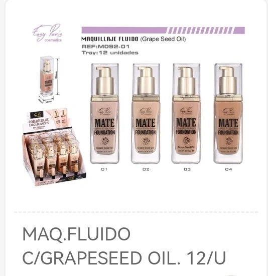 BASE DE MAQUILLAJE FLUIDO MATE