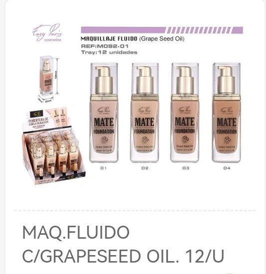 BASE DE MAQUILLAJE FLUIDO MATE