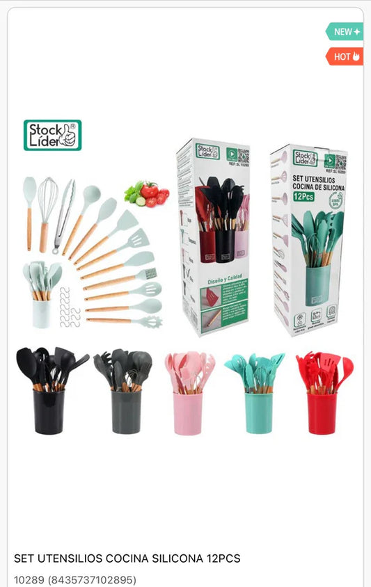 Set Utensilios Cocina de Silicona