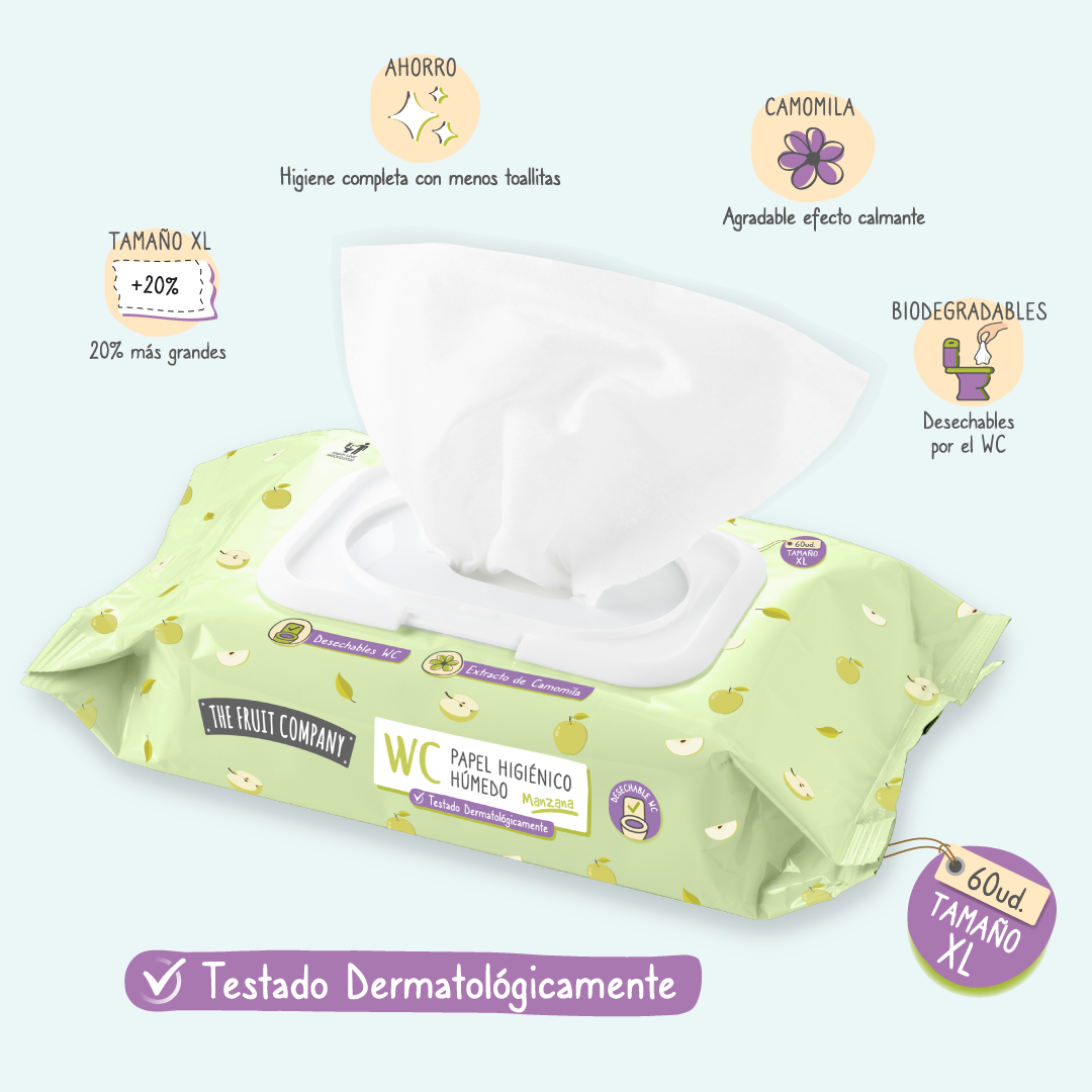Papel Higiénico Húmedo Manzana TFC