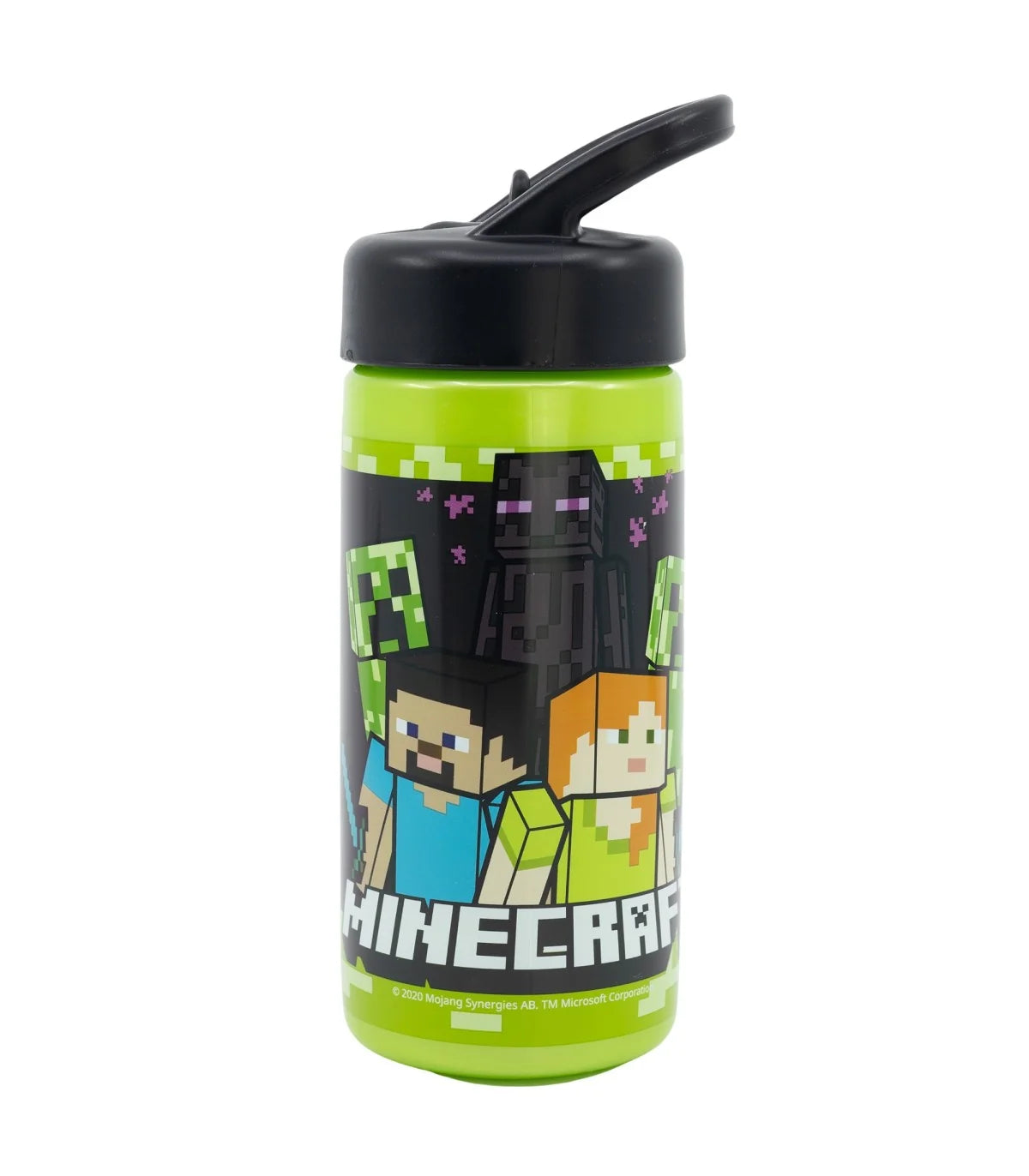 Botella MINECRAFT con Pajita 420ml