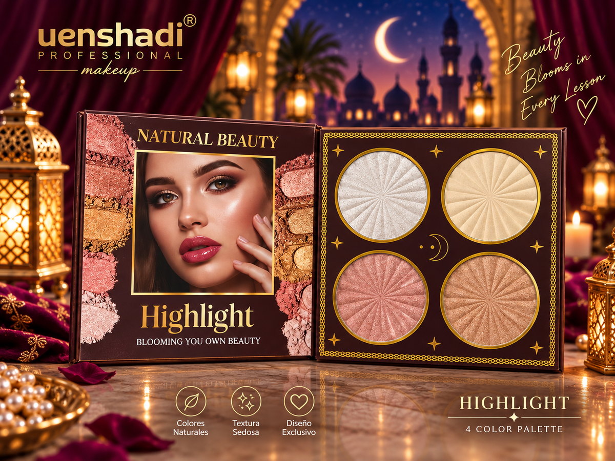 Pack 7 Páginas Uenshadi Maquillaje Profesional Gato Egipcio Colores Naturales Textura Sedosa para una Aplicación Suave y Uniforme