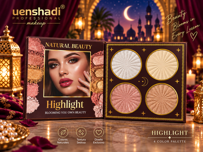 Pack 7 Páginas Uenshadi Maquillaje Profesional Gato Egipcio Colores Naturales Textura Sedosa para una Aplicación Suave y Uniforme