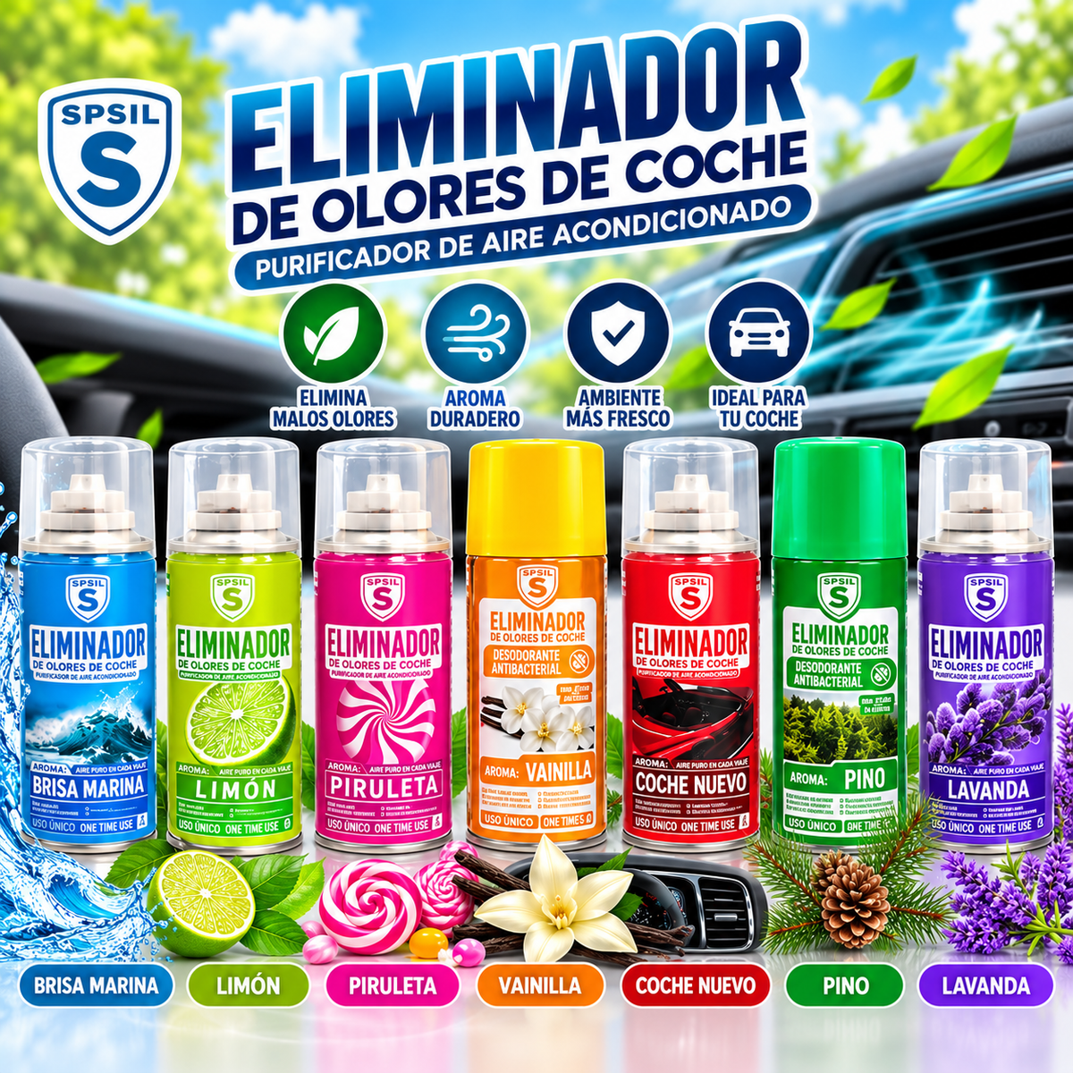 Eliminador de olores para coche