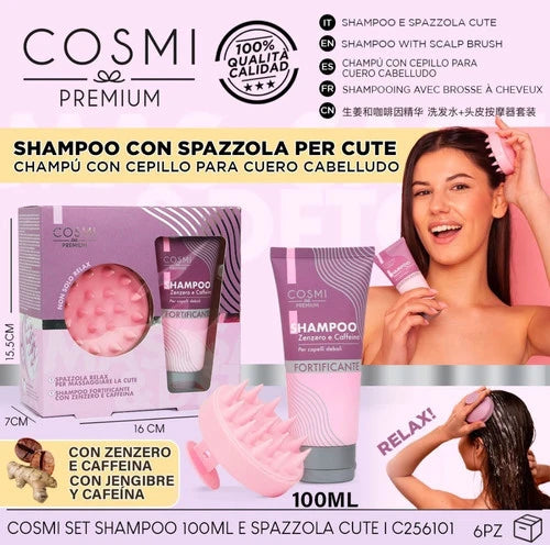 Champú Fortificante con Masajeador Cosmi