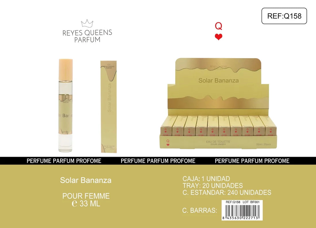 Perfume Reyes Queen Solar Bananza 33ml