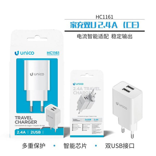 CARGADOR DE CASA 2USB 2.4A
