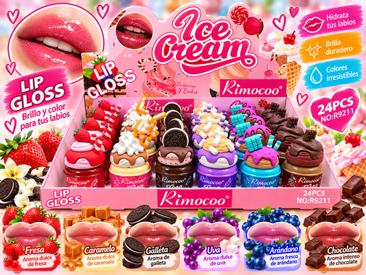 Aceite Labial Lip Gloss Cupcake Ice Cream