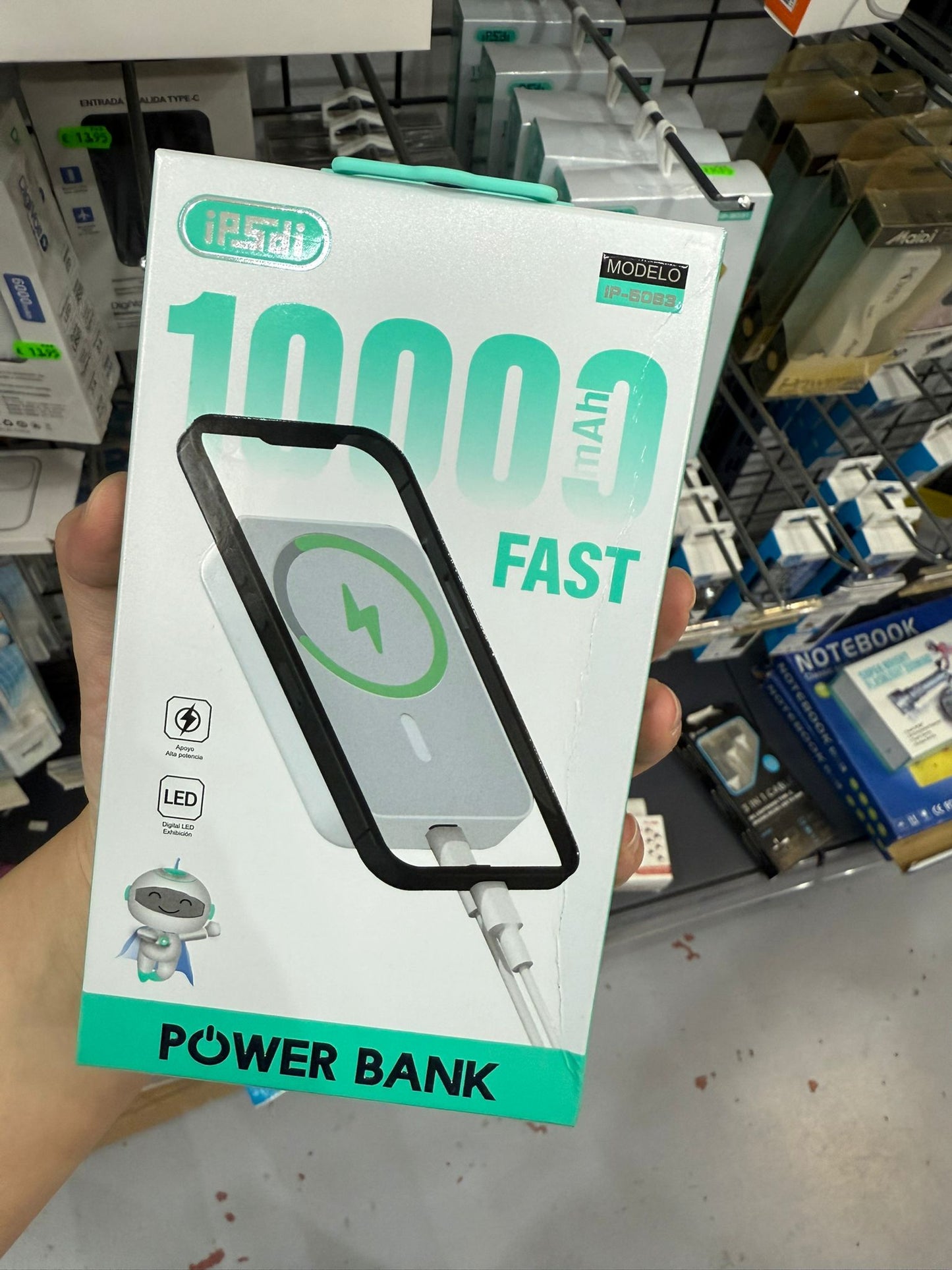 POWER BANK / CARGADOR PORTÁTIL INALÁMBRICO 10000MAH