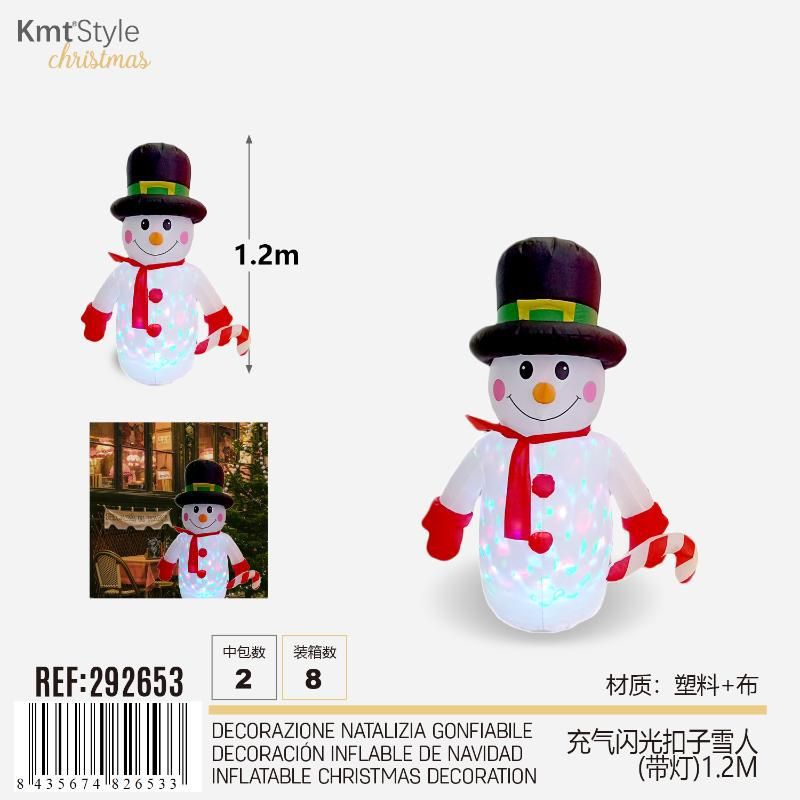 MUÑECO DE NIEVE HINCHABLE 1.2M