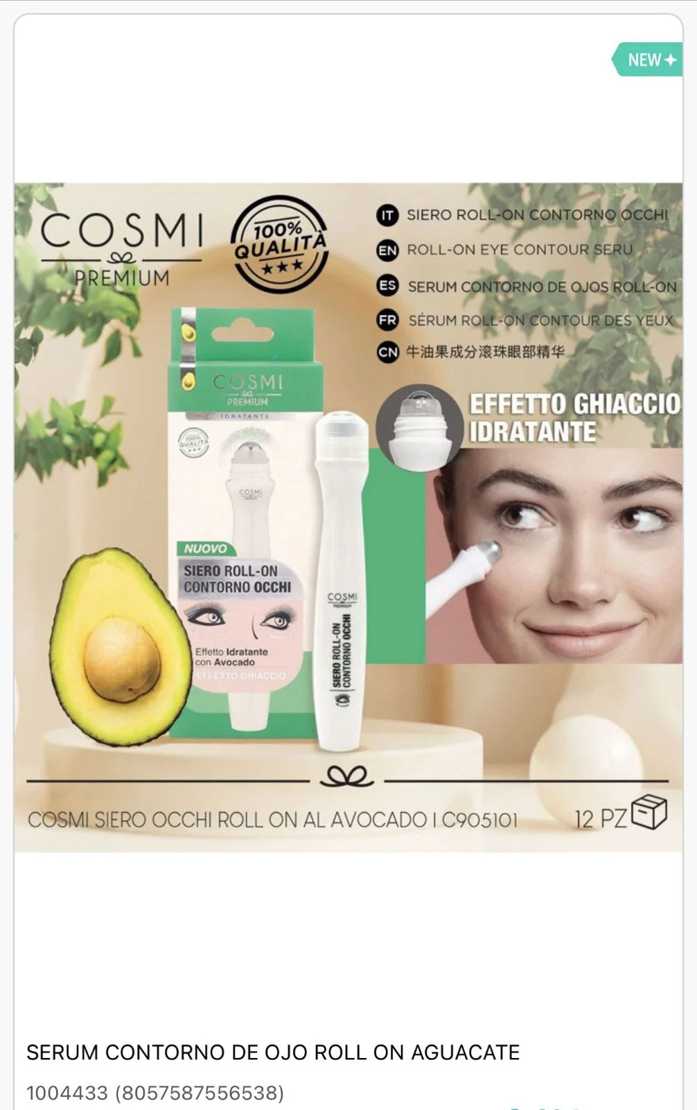SERUM OJOS ROLL ON EFECTO FRIO