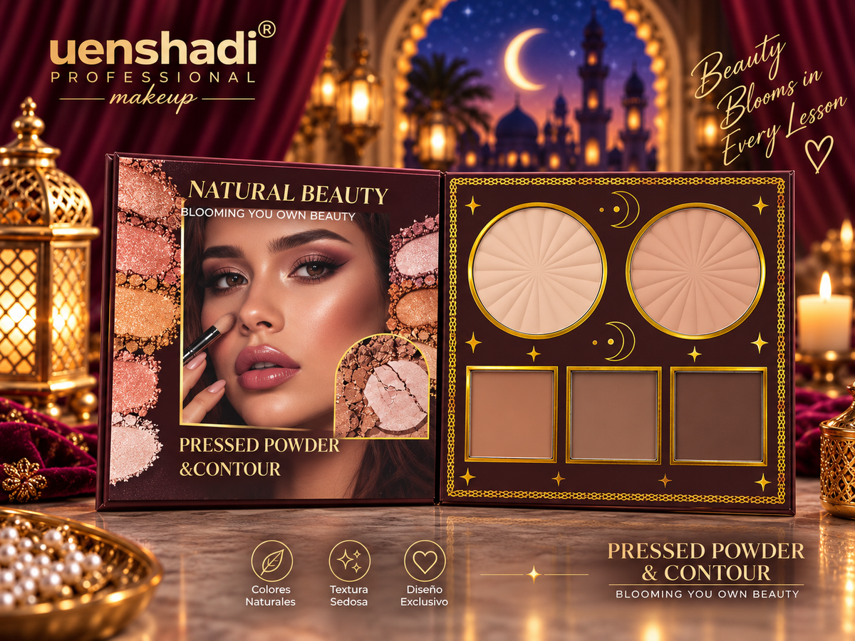 Pack 7 Páginas Uenshadi Maquillaje Profesional Gato Egipcio Colores Naturales Textura Sedosa para una Aplicación Suave y Uniforme