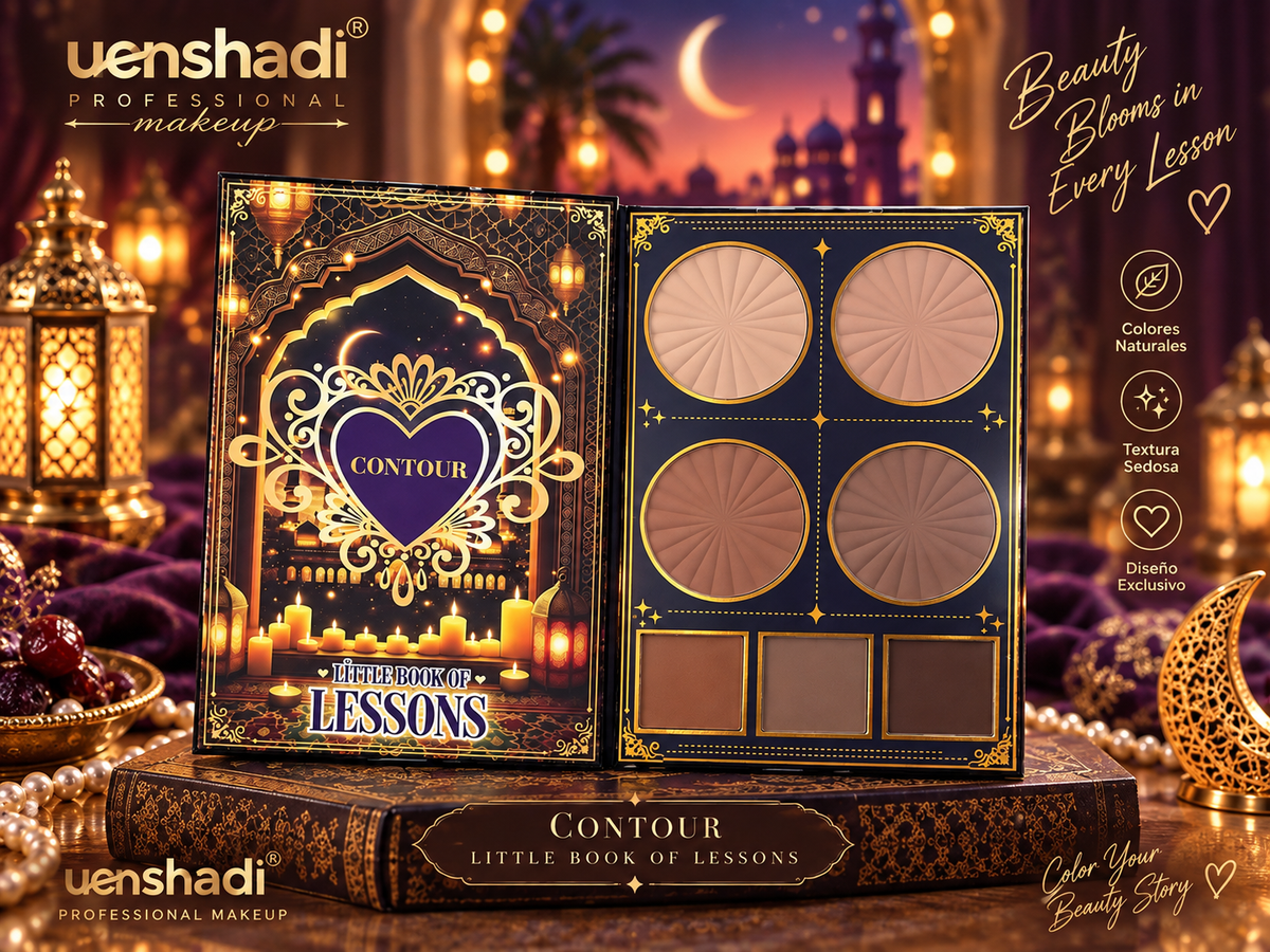 Pack  4 Páginas Shadi Profesional Maquillaje Little Book of Lessons Contour Paleta de