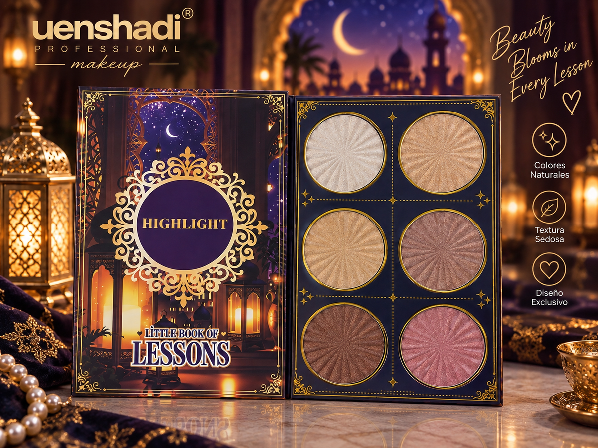 Pack  4 Páginas Shadi Profesional Maquillaje Little Book of Lessons Contour Paleta de