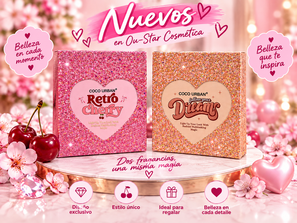 Pack de Maquillaje con 5 páginas Coco Urban Retro Cherry Exclusivas