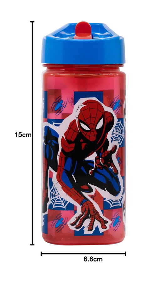 Botella Spider Man con Pajita 510ml
