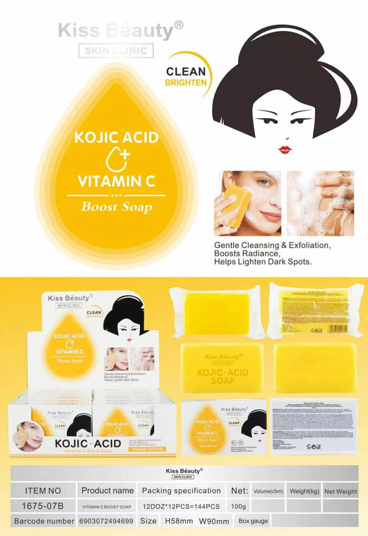 Jabón Limpiador Facial Ácido Kojic + Vitamina C