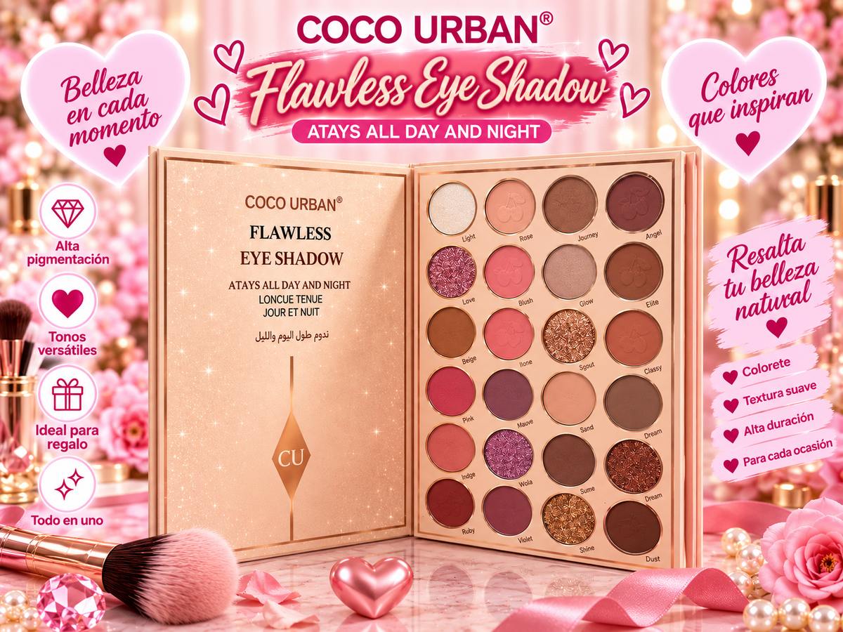 Pack Maquillaje 5 Páginas Coco Urban Retro Cherry y Follow Your Dreams Fragancias Exclusivas para Regalar Belleza en Cada Detalle
