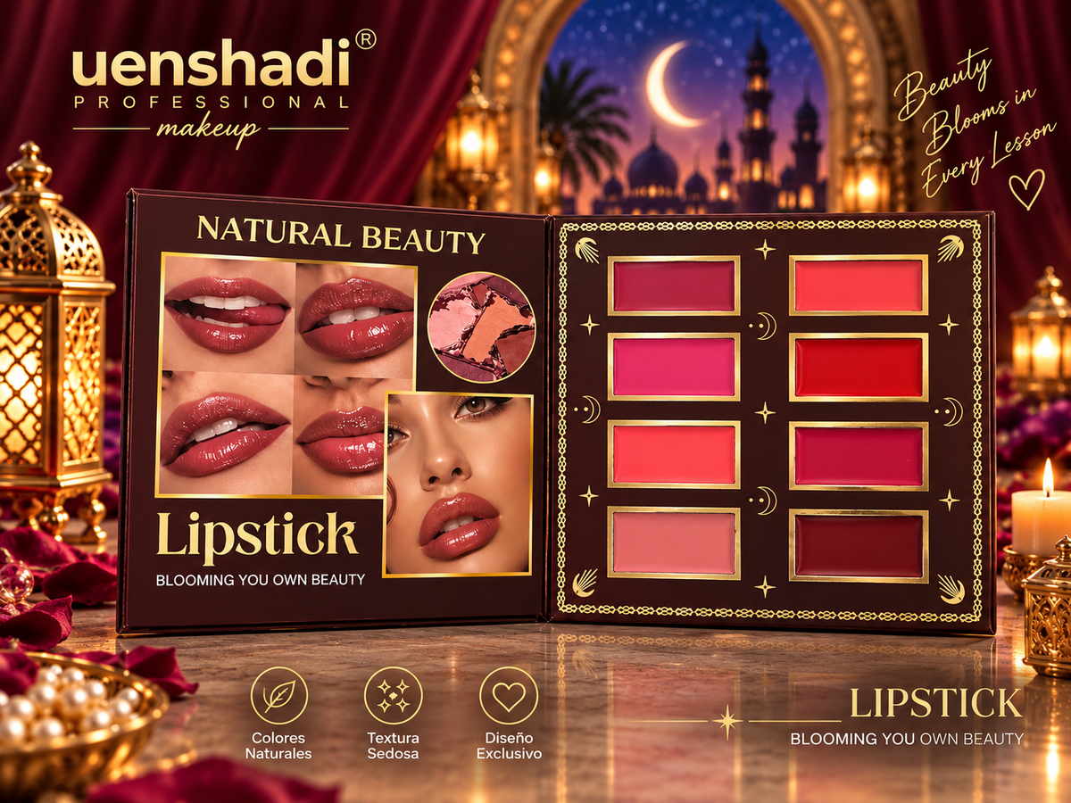 Pack 7 Páginas Uenshadi Maquillaje Profesional Gato Egipcio Colores Naturales Textura Sedosa para una Aplicación Suave y Uniforme